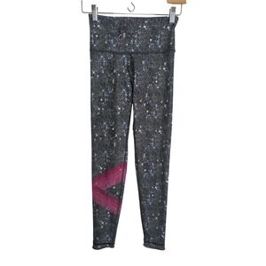 Peloton x WITH Galaxy Starry‎ Night Leggings Womens S Pink Chevron Reversible